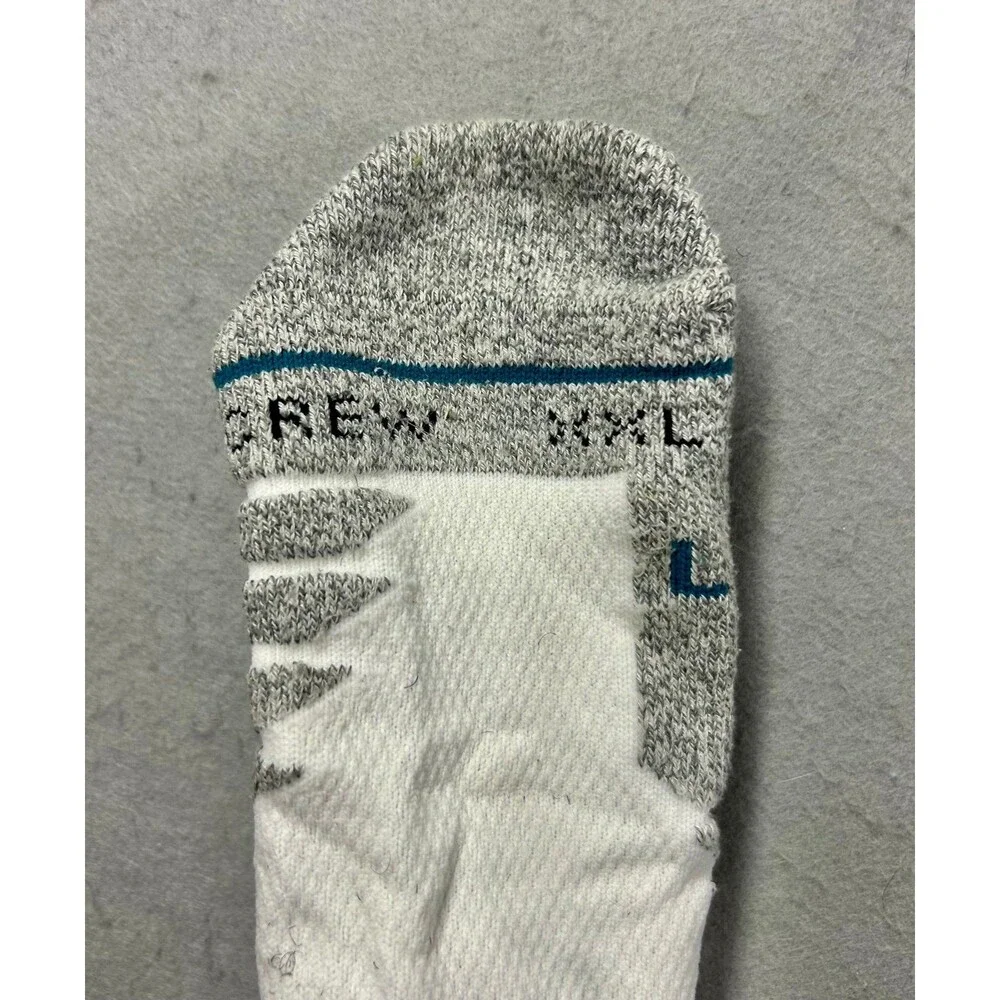 STANCE 257 NBA Basketball Fusion Athletic LOW Cut Men's WHITE Socks 2XL
